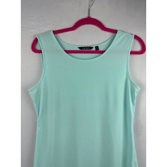 IMAN Womens Sleeveless Mint Tank Top S Polyester/Spandex Stretchy - Picture 1 of 4
